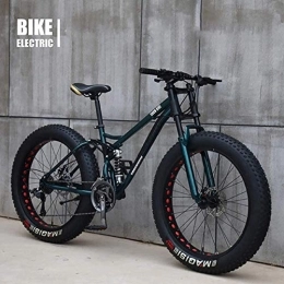 FDSAD Mountainbike Fahrrad 26 Zoll MTB Top, Fat Wheel Motorrad / Fat Bike / Fat Tire Mountainbike, Beach Cruiser Fat Tire Bike Snow Bike Fat Big Tire Fahrrad 21-Gang Fat Bikes für Erwachsene, Grün, 24 IN