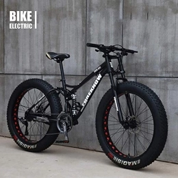 FDSAD Mountainbike Fahrrad 26 Zoll MTB Top, Fat Wheel Motorrad / Fat Bike / Fat Tire Mountainbike, Beach Cruiser Fat Tire Bike Snow Bike Fat Big Tire Fahrrad 21-Gang Fat Bikes für Erwachsene, Schwarz, 26 IN