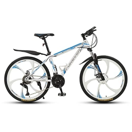 LLF Mountainbike Fahrrad, City Folding Auto Erwachsene Klappfahrrad, Light Mountain Bicycle 6-Messer-Rad Doppelschockabsorption, Faltwagen Doppelscheibenbremse Eine Vielzahl Von Farben(Size:24 Speed, Color:Weiß)