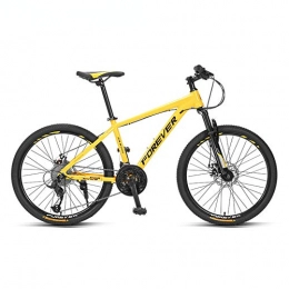 Yuxiaoo Mountainbike Fahrrad, Mountainbike mit 27 Geschwindigkeit | All-Terrain-Fahrrad mit verstellbarem Sitz und Rahmen aus Aluminiumlegierung, Teenagers-Rennrad, für Männer oder Frauen, rutschfest / Gelb / 160x91