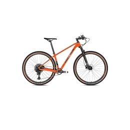  Mountainbike Fahrräder für Erwachsene, Fahrrad, 29 Zoll, 12 Speed Carbon Mountain Bike Disc Brake MTB Bike für Übertragung (Color : Orange, Size : 27.5)