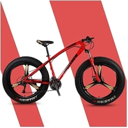 Aoyo Fahrräder Fat Tire Bike, Mountain Bikes, All-Terrain, 26-Zoll-24 Geschwindigkeiten, Vorderradfederung, Doppelscheibenbremse, High Carbon Stahl, Fahrrad, Outdoor, Strand, Fahrräder, 3 Speichen, for Männer Frauen