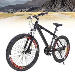 Fetcoi Fahrräder FETCOI 26 Zoll Mountainbike 21 Gang Scheibenbremsen Hardtail Schwarz Mountain Bike Teenager / Erwachsene Radsport (Geeignete Höhe: 165 cm - 185 cm)