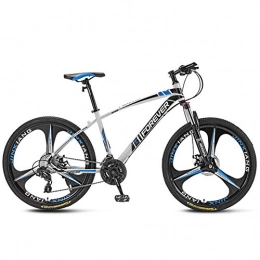 FXMJ Mountainbike FXMJ 27, 5 Zoll Mountainbikes Für Erwachsene, 21-Gang Hardtail Mountainbike, Federgabel, Scheibenbremse, Rahmen Aus Kohlenstoffstahl, All-Terrain Mountainbike, White Blue