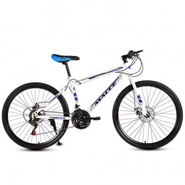 FXMJ Mountainbike FXMJ Erwachsene Mountainbikes, 26 Zoll Mountainbike, Fahrräder mit Vollfederung aus Kohlenstoffstahl, 27 Gang Gänge, Doppelscheibenbremsen Mountainbike, White Blue