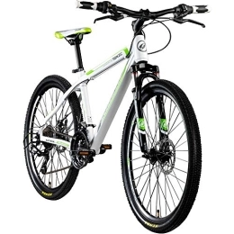 Galano Mountainbike Galano 26 Zoll Toxic Mountainbike Hardtail MTB Jugendmountainbike Jugendfahrrad (weiß / grün / schwarz, 46 cm)