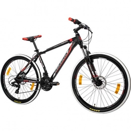 Galano Mountainbike Galano 27, 5 Zoll 650B MTB Toxic Mountainbike Scheibenbremsen Shimano (schwarz / rot, 51 cm)