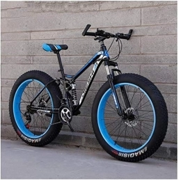 GJZM Mountainbike GJZM Mountainbikes Adult Mountainbikes Fat Tire Doppelscheibenbremse Hardtail Mountainbike Big Wheels Fahrrad Rahmen aus kohlenstoffhaltigem Stahl New Blue 26 Zoll 27 Speed-26 Zoll 21 Speed_Blue