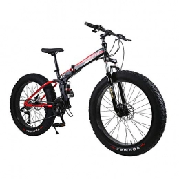 GUNAI Mountainbike Gunai Faltbares Mountainbike, 26 Zoll 21-Gang 4, 0-Zoll-Fettreifen Faltrad Snowbike mit Doppelfederung und Scheibenbremse