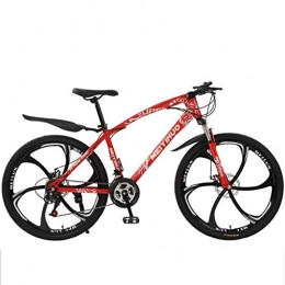 GXQZCL-1 Fahrräder GXQZCL-1 Mountainbike, Fahrrder, Bikes Berg, Stahl-Rahmen, 26" Ravine Bike mit Doppelscheibenbremse und Vorderradaufhngung, 21 / 24 / 27 Geschwindigkeiten MTB Bike (Color : Red, Size : 24 Speed)