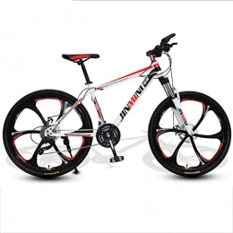 GXQZCL-1 Fahrräder GXQZCL-1 Mountainbike, Fahrrder, Mountainbike / Fahrrder, Carbon-Stahlrahmen, Vorderradaufhngung und Dual Disc Brake, 26inch Mag Wheels MTB Bike (Color : White+Red, Size : 27 Speed)