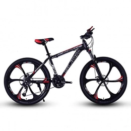 GXQZCL-1 Fahrräder GXQZCL-1 Mountainbike, Fahrrder, Mountainbike, Stahlrahmen Bergfahrrder Hardtail, Doppelscheibenbremse und Vorderradaufhngung, 26inch Rad MTB Bike (Color : Black+Red, Size : 24 Speed)