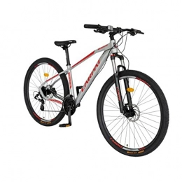 GYP Mountainbike GYP Mountainbike für Erwachsene, 29-Zoll-Räder, 18-Zoll-Aluminiumrahmen für Herren / Damen, 3-Gang-Einstellung mit Federaufhängung und schlaggeschützten hydraulischen Scheibenbremsen (Color : Weiß)