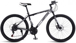 HCMNME Fahrräder HCMNME Mountainbikes, 26 Zoll Speichenrad for Mountainbike Off-Road Variable Geschwindigkeit Rennlicht Fahrrad Aluminiumrahmen mit Scheibenbremsen (Color : Black and White, Size : 24 Speed)