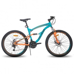 Hiland Mountainbike Hiland 26 Zoll Dual-Suspension Mountainbike 21 Speed ​​MTB Fahrrad für Herren 18 Zoll Multifunktionsfahrrad Blau