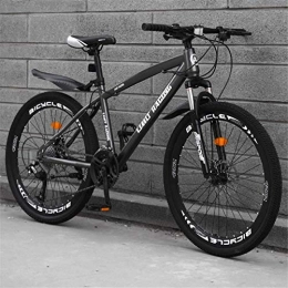 HCMNME Fahrräder Hochwertiges langlebiges Fahrrad Adult Mountainbike, High-Carbon Stahlrahmen Strand Fahrrad, Doppelscheibenbremse Off-Road Schnee Bikes, Aluminium-Legierung 24 Zoll-Rder Aluminiumrahmen mit Scheibenb
