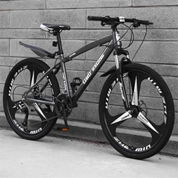 HCMNME Fahrräder Hochwertiges langlebiges Fahrrad Adult Mountainbike, High-Carbon Stahlrahmen Strand Fahrrad, Doppelscheibenbremse Off-Road Schnee Bikes, Magnesium-Legierung integrierte 26-Zoll-Rder Aluminiumrahmen m