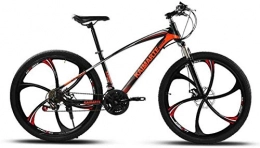 HCMNME Fahrräder Hochwertiges langlebiges Fahrrad Erwachsene mit variabler Geschwindigkeit Mountainbike, Doppelscheibenbremse Bikes, Strand Snowmobile Fahrrad, Upgrade-High-Carbon Stahlrahmen, 24-Zoll-Rder Aluminiumr