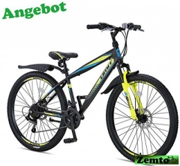 Hooptec Mountainbike Hooptec MTB Mountainbike 27, 5 Zoll, Faster 46 cm Schwarz-Neon