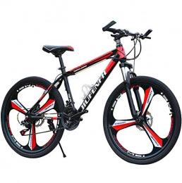 HT&PJ Mountainbike HT&PJ Mountainbike, Fahrrad 24 Zoll Jung, 21-Gang, VorderradgabelaufhÄngung Mit Verriegelungsfunktion, Doppelscheibenbremsen Und Integrierten Anti-rutsch-Reifen, Geeignet FÜr Unter 170 cm (Rot)