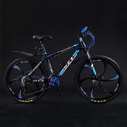 Hxx Mountainbike Hxx Mountainbike, 24"Stodmpfungs-Doppelscheibenbremsen Off-Road-Fahrrad 21-Gang-Rahmen Aus Kohlenstoffstahl Unisex-Fahrrad Mit Variabler Geschwindigkeit, Blackblue