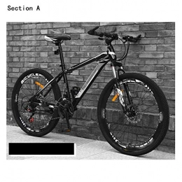 HY-WWK Fahrräder HY-WWK Adults Cruiser Bike, Doppelscheibenbremse 24 / 26 Zoll Hardtail Mountainbike Rahmen Aus Kohlenstoffhaltigem Stahl 21 / 24 / 27 Geschwindigkeitsverstellbarer Sitz, Weiß Blau, A2 21 Geschwindigkeit, Sc