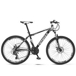 JHKGY Mountainbike JHKGY 27 Speed Mountainbike Für Erwachsene Und Jugendliche, Outdoor-Bikes, Leichte Mountainbikes Doppelscheibenbremse Federgabel, Kohlenstoffstahl, Schwarz, 24 inch