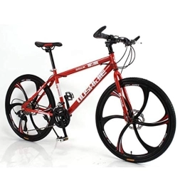 JLFSDB Mountainbike JLFSDB Mountainbike Fahrrad 26" Mountainbikes Carbon Steel Ravine Bike mit Oneness Rad Doppelscheibenbremse Vorderachsfederung 21 24 27 Geschwindigkeiten (Color : Red, Size : 21 Speed)