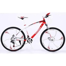 JLFSDB Mountainbike JLFSDB Mountainbike Fahrrad 26" Ravine Bike MTB Carbon Steel Dämpfende Bergfahrräder Doppelscheibenbremse Vorderachsfederung 21 24 27 Geschwindigkeiten (Color : Red, Size : 21 Speed)