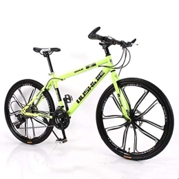JLFSDB Mountainbike JLFSDB Mountainbike Fahrrad Bergfahrräder 26" MTB Doppelscheibenbremse Vorderachsfederung Ravine Bike 21 24 27 Geschwindigkeiten Carbon-Stahlrahmen (Color : Light Green, Size : 21 Speed)