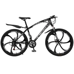 JLRTY Fahrräder JLRTY Mountainbike Erwachsene Mountain Bicycles 26 ‚‘ Leichtgewicht Carbon-Stahlrahmen 21 / 24 / 27 Geschwindigkeit Scheibenbremse Fully (Color : Black, Size : 27speed)