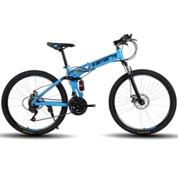 JLRTY Mountainbike JLRTY Mountainbike Fahrrad 26 ‚‘ Leicht Carbon-Stahlrahmen 21 / 24 / 27 Geschwindigkeit Scheibenbremse Doppelaufhebung (Color : Blue, Size : 21speed)