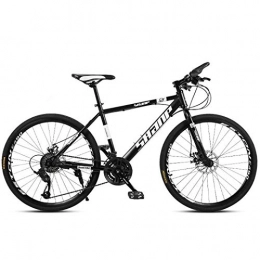 JLRTY Fahrräder JLRTY Mountainbike Mountainbike, 26 Zoll Mountainbikes Leichte Carbon-Stahlrahmen 21 / 24 / 27 / 30 Geschwindigkeiten Vorderradfederung Scheibenbremse (Color : Black, Size : 30speed)