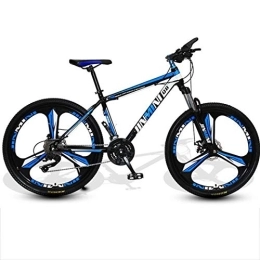 JLRTY Fahrräder JLRTY Mountainbike Mountainbike, Unisex Bergfahrräder Hardtail, Stahl-Rahmen, 26-Zoll-Rad, Doppelscheibenbremse Vorderachsfederung (Color : Black+Blue, Size : 27 Speed)