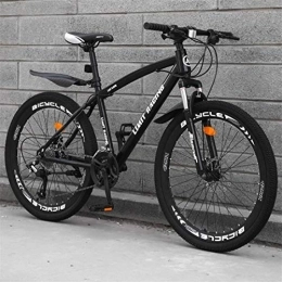 JLRTY Mountainbike JLRTY Mountainbike MTB 26 Zoll Männer / Frauen Räder Bikes, Kohlenstoffstahlrahmen, Vorderradaufhängung Und Doppelbremsscheibe (Color : Black, Size : 27-Speed)