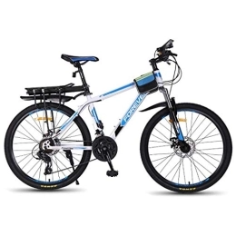 Kays Mountainbike Kays Mountainbike 26" Mountainbikes 21 / 24 / 27 Geschwindigkeit Damen / Herren MTB Bike Leichte Carbon-Stahlrahmen Doppelaufhebung Scheibenbremse (Color : White, Size : 24speed)