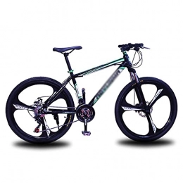 Kays Mountainbike Kays Mountainbike Fahrrad für Damen und Herren Mountainbike Mit Kohlenstoffstahlrahmen 21 / 24 / 27 Geschwindigkeitsfahrrad 26 Zoll Räder Mit Dual-scheibenbremse Unisex(Size:21 Speed, Color:Grün)