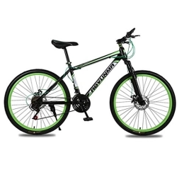 Kays Mountainbike Kays Mountainbike Mountainbike, 26" Mountainbikes Carbon-Stahlrahmen, Doppelscheibenbremse Und Vorderradgabel, 21 Geschwindigkeit (Color : Green)