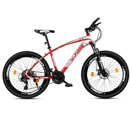 Kays Mountainbike Kays Mountainbike Mountainbike, 26” Männer / Frauen MTB Fahrräder, Carbon-Stahlrahmen, Doppelscheibenbremse Und Vorderradgabel (Color : Black+Red, Size : 24 Speed)