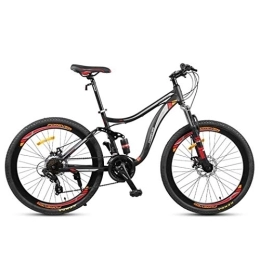 Kays Mountainbike Kays Mountainbike Mountainbike, 26 Zoll Carbon Steel Rahmen Männer / Frauen Hardtail Fahrräder, Doppelscheibenbremse Und Vollfederung, 24 Geschwindigkeit (Color : Black)