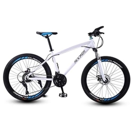 Kays Fahrräder Kays Mountainbike Mountainbike, 26 Zoll Männer / Frauen MTB Fahrräder, Vorderachse Und Doppelscheibenbremse, Carbon-Stahlrahmen, Speichen Felgen (Color : White, Size : 27 Speed)