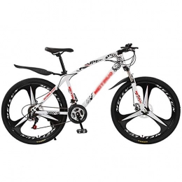 KKLTDI Mountainbike KKLTDI Leicht Mountainbike Bike, Fahrrad Mit Front-aufhängung Verstellbarer Sitz, Starker Rahmen Scheibenbremse MTB White 3 Spoke 26", 21-Gang