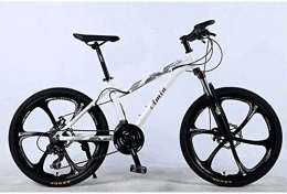 KRXLL Mountainbike KRXLL 24 Zoll 24-Gang Mountainbike für Erwachsene Leichte Aluminiumlegierung Vollrahmen Vorderradaufhängung Weiblich Offroad Student Shifting Adult-Weiß_EIN