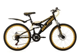 KS Cycling Mountainbike KS Cycling Jugendfahrrad Mountainbike Fully 24'' Bliss schwarz-gelb RH 38 cm