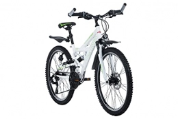 KS Cycling Mountainbike KS Cycling Kinderfahrrad Mountainbike 24'' ATB Fully 4Masters weiß-grün RH 42 cm