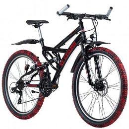 KS Cycling Mountainbike KS Cycling Mountainbike 26" Fully ATB „Crusher“ 21 Gänge schwarz-rot