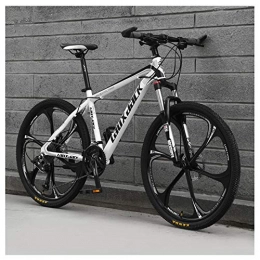KXDLR Mountainbike KXDLR 21 Geschwindigkeits Mountain Bike 26 Zoll 6-Speichen-Rad Vorderradaufhängung Doppelscheibenbremse MTB Fahrrad, Weiß