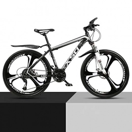 KXDLR Mountainbike KXDLR Aluminum Alloy Mountain Bike 21-30 Beschleunigt Federgabel Fahrraddoppelscheibenbremse MTB, Schwarz, 21 Speeds