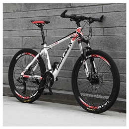 KXDLR Mountainbike KXDLR Mountainbike 24-Gang 26-Zoll-Doppelscheibenbremse Vorderachsfederung High-Carbon Stahl Bikes, Weiß