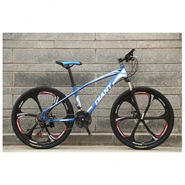 KXDLR Mountainbike KXDLR Mountainbike-Bikes, Mit 6 Speichen 21-30 Geschwindigkeiten Doppelscheibenbremse Fully Anti-Rutsch-26-Zoll-Fahrräder, Blau, 30 Speed